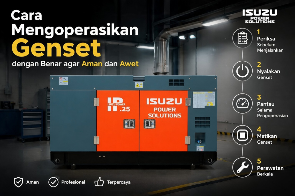 Cara Mengoperasikan Genset dengan Benar Agar Aman dan Awet
